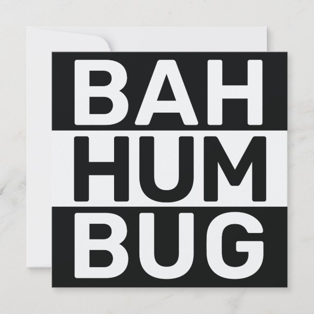Bah humbug holiday card (Front)