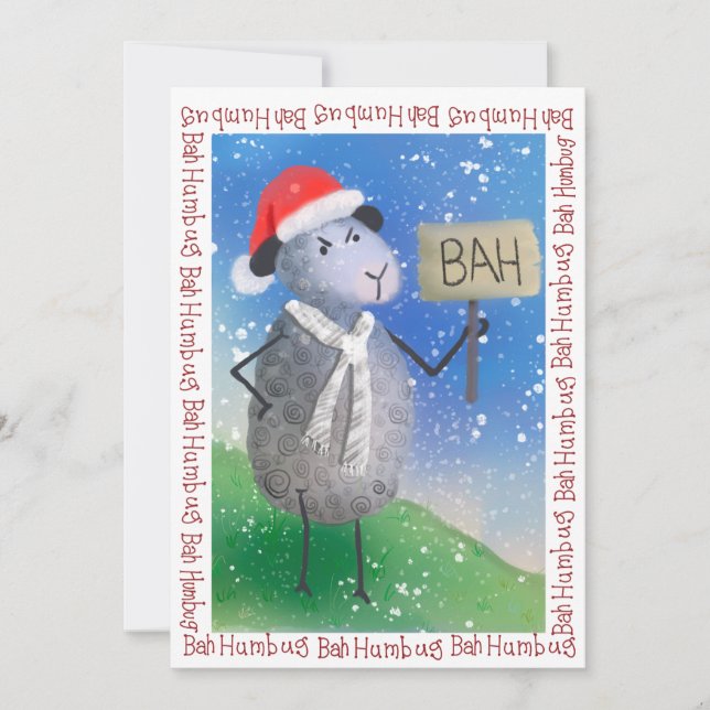 Bah Humbug Holiday Christmas card (Front)