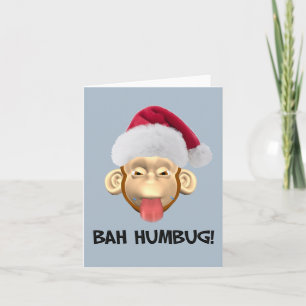 Bah Humbug Monkey card