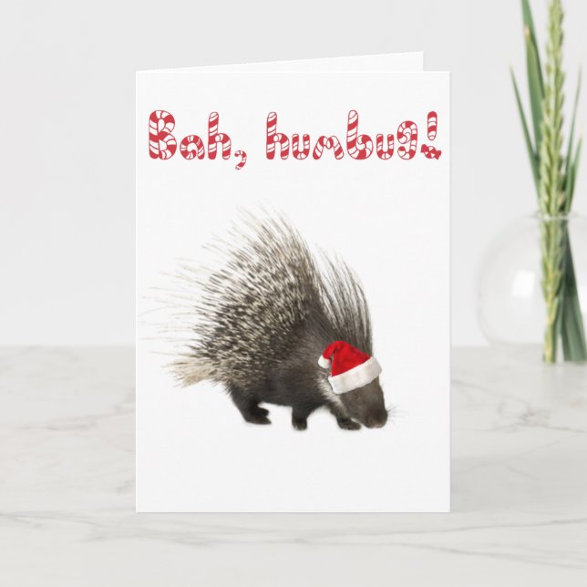 Bah, humbug! Porcupine card (Front)