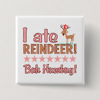 Bah Humbug Reindeer button