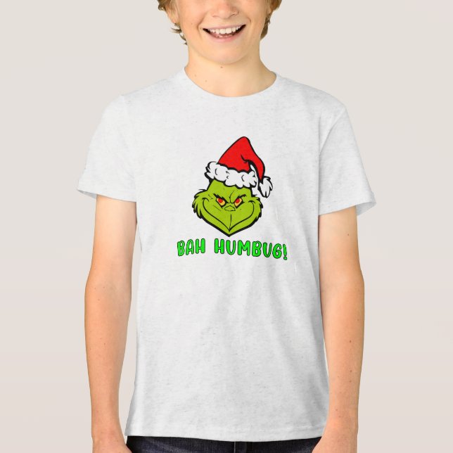 Bah Humbug Scrooge Essential Christmas Cartoon Tri-Blend Shirt (Front)