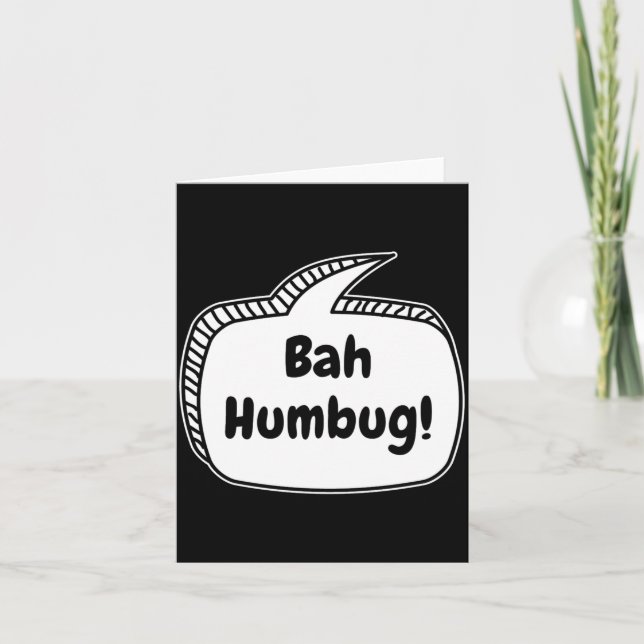 Bah Humbug Speech Bubble Toddler T Shirt  Card (Front)