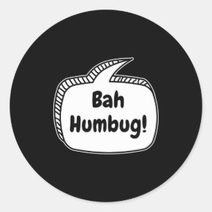 Bah Humbug Speech Bubble Toddler T Shirt Classic Round Sticker