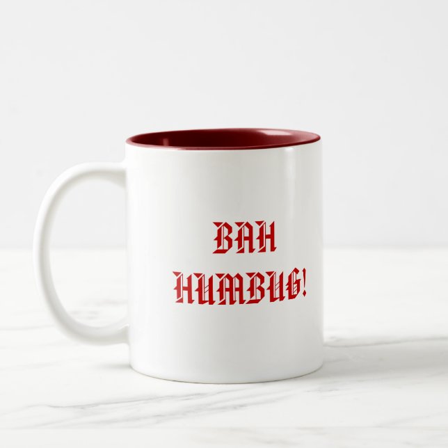 BAH HUMBUG! Two-Tone COFFEE MUG (Left)