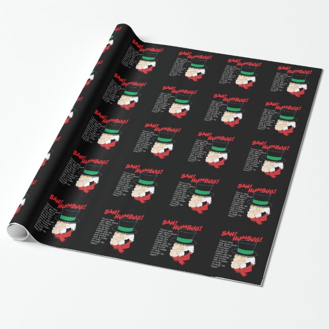 BAH HUMBUG wrapping paper! Paper (Unrolled)