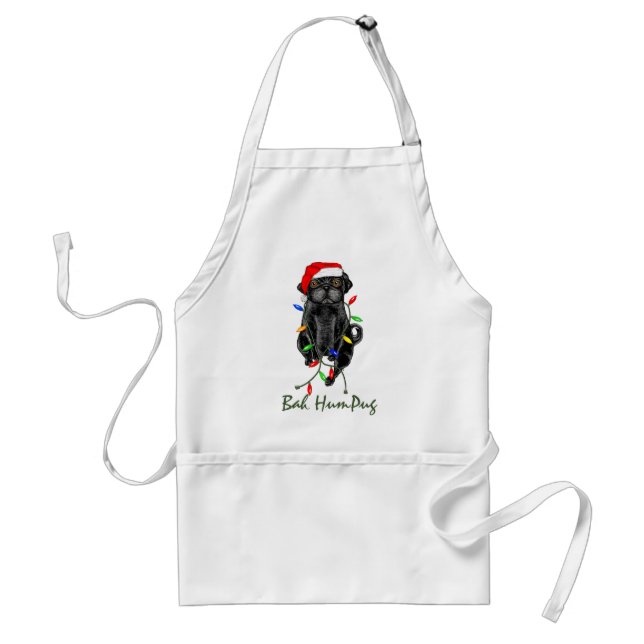 Bah HumPug Black Pug Standard Apron (Front)