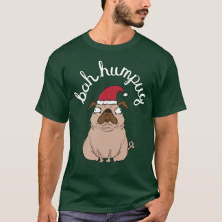 Bah Humpug Christmas Santa Pug Apparel T-Shirt