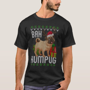 Bah Humpug Puggle Ugly Xmas Hum Pug Baby Pet Dogs T-Shirt