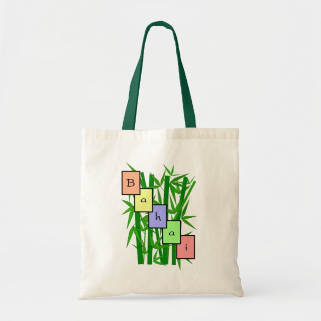 Baha'i Bamboo Tote Bag (Front)