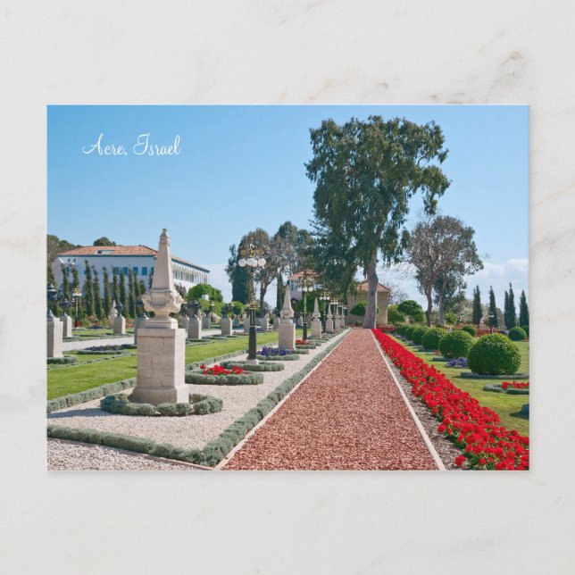 Bahá'í Gardens of Acre, Israel Postcard (Front)