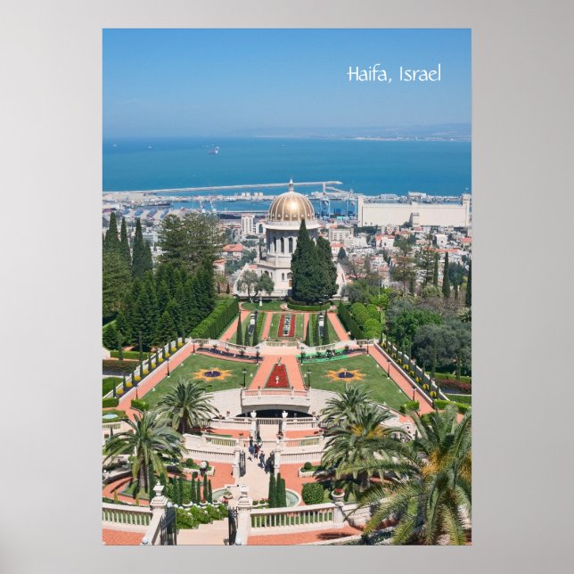 Bahá'í Gardens of Haifa Poster (Front)