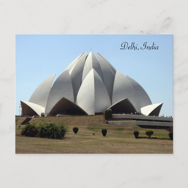 bahai lotus temple postcard (Front)