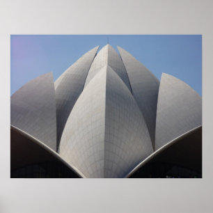 bahai lotus temple poster