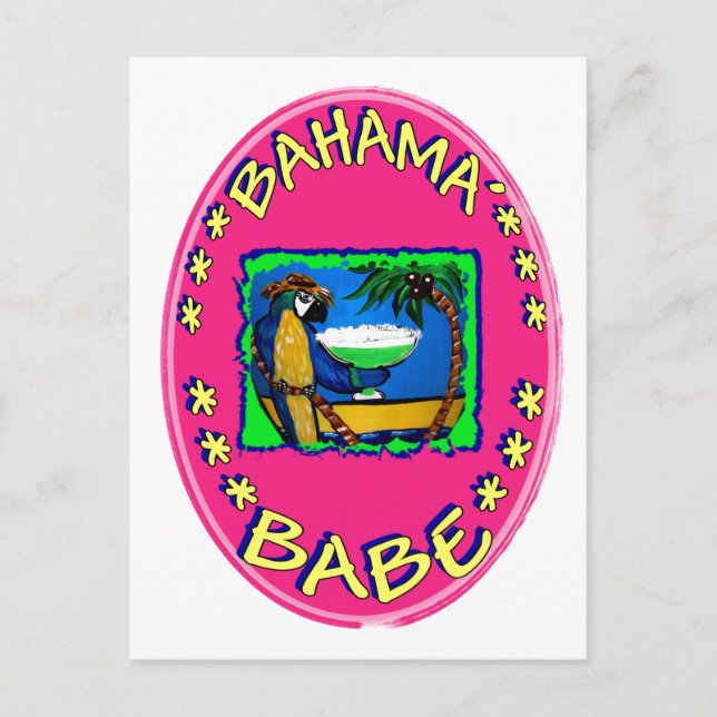 Bahama Babe Postcard (Front)