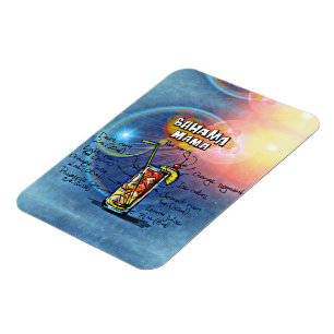 Bahama Mama Cocktail Drink Recipe Magnet