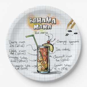 Bahama Mama Paper Plate