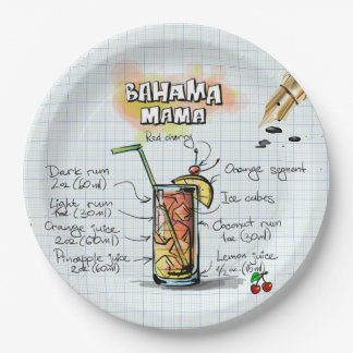Bahama Mama-Paper Texture Design Paper Plate