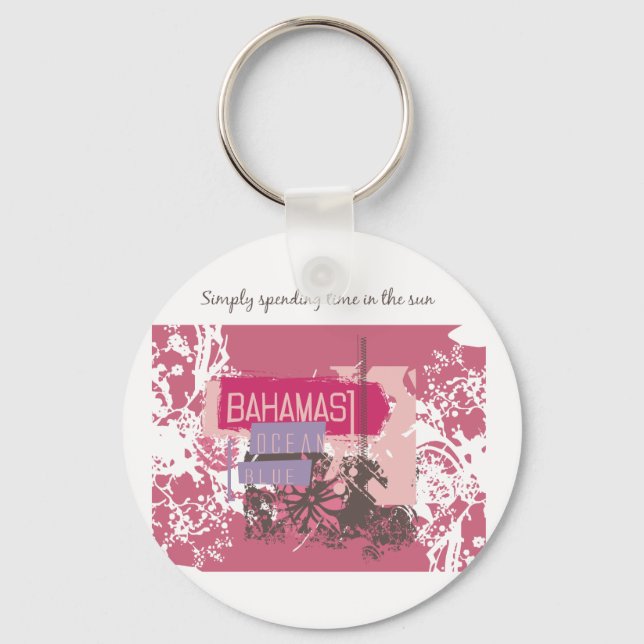 Bahama Sun T-shirts and Gifts Key Ring (Front)
