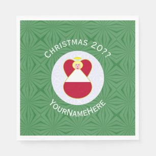 Bahaman Flag Angel Christmas Party Napkin