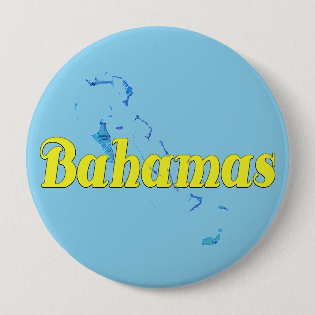 Bahamas 10 Cm Round Badge (Front)