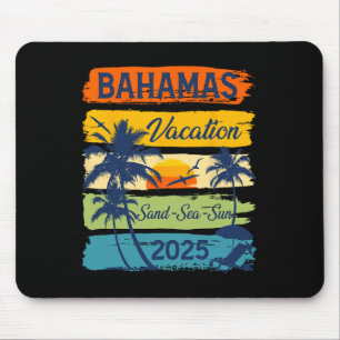 Bahamas 2025 Vacation Souvenir Holiday Family Grou Mouse Pad
