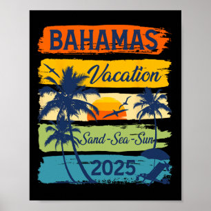 Bahamas 2025 Vacation Souvenir Holiday Family Grou Poster