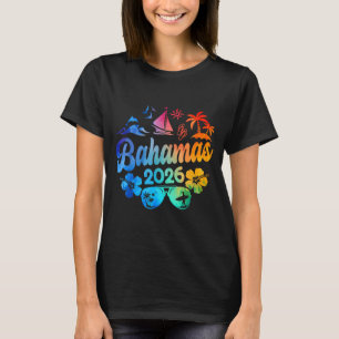 Bahamas 2026 Vacation Beach Tie Dye Trips Summer V T-Shirt
