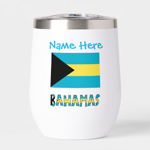 Bahamas and Bahamian Flag Blue Personalisation