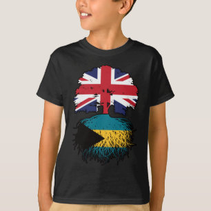 Bahamas Bahamian British UK Tree Roots Flag T-Shirt