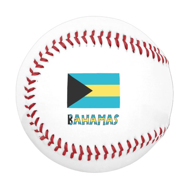Bahamas Bahamian Flag Blue Personalisation  Baseball (Front Left)
