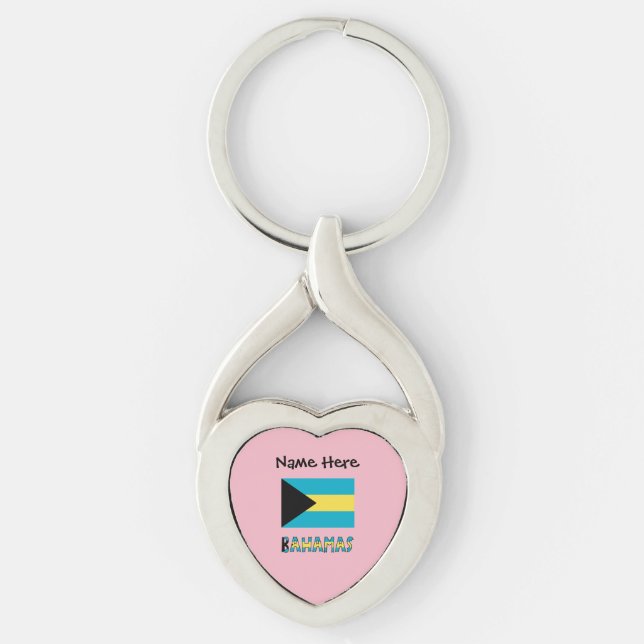 Bahamas Bahamian Flag  Key Ring (Front)