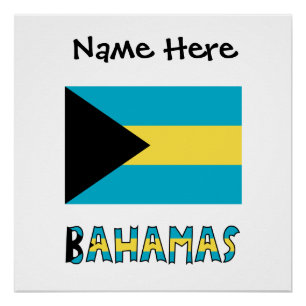 Bahamas Bahamian Flag Poster