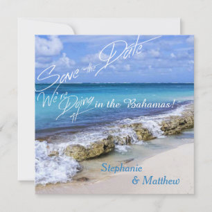 BAHAMAS BEACH SHORE Wedding Save the Date