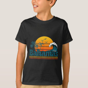 Bahamas Beach Summer Vacation Retro Sunset 70s 80s T-Shirt