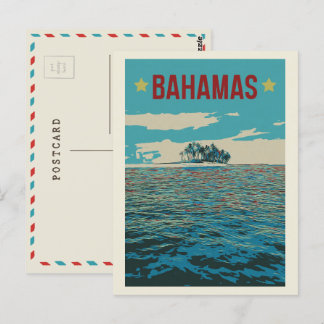 Bahamas Carribean, typical landscape Postcard