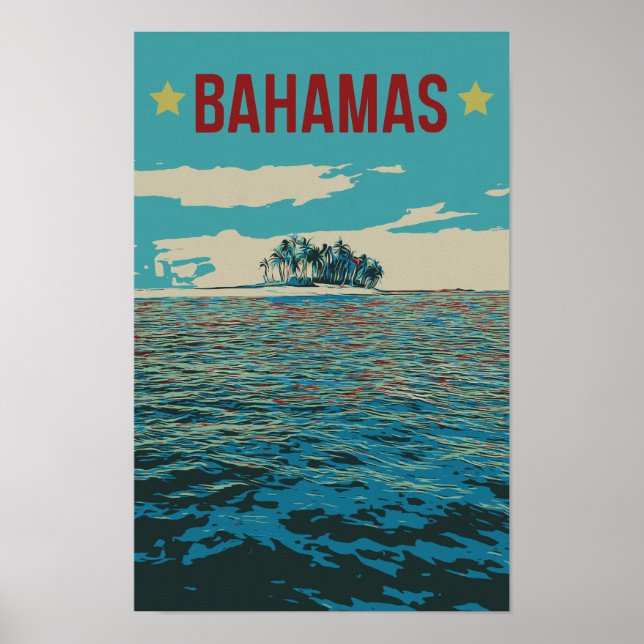 Bahamas Carribean, typical landscape Postcard Poster (Front)