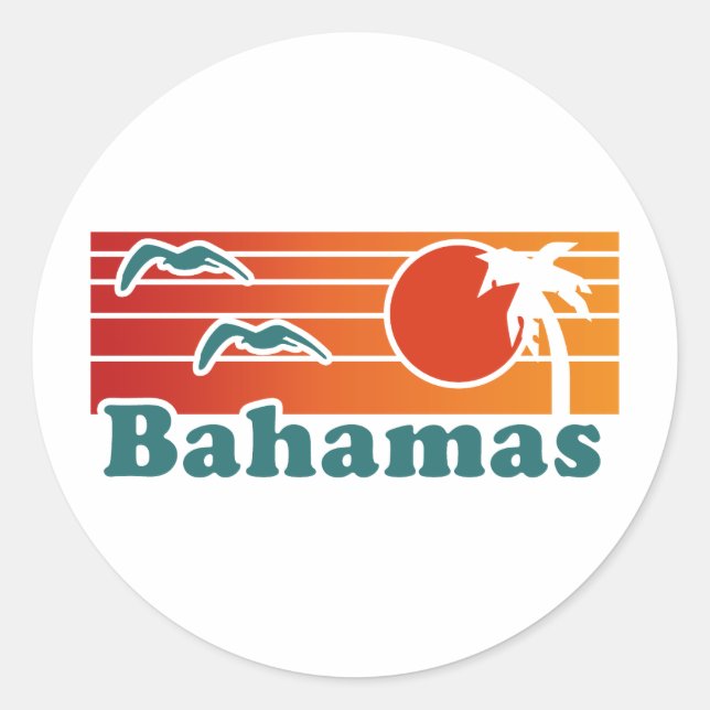 Bahamas Classic Round Sticker (Front)
