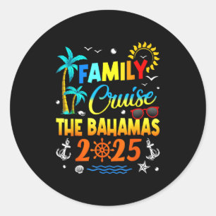 Bahamas Cruise 2025 Family Friends Group Vacation  Classic Round Sticker