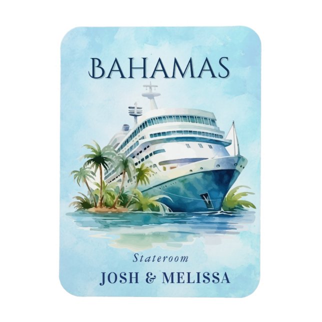 Bahamas Cruise Ship Stateroom Magnet (Vertical)