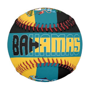 Bahamas Flag and Coat of Arms Patriotic Baseball