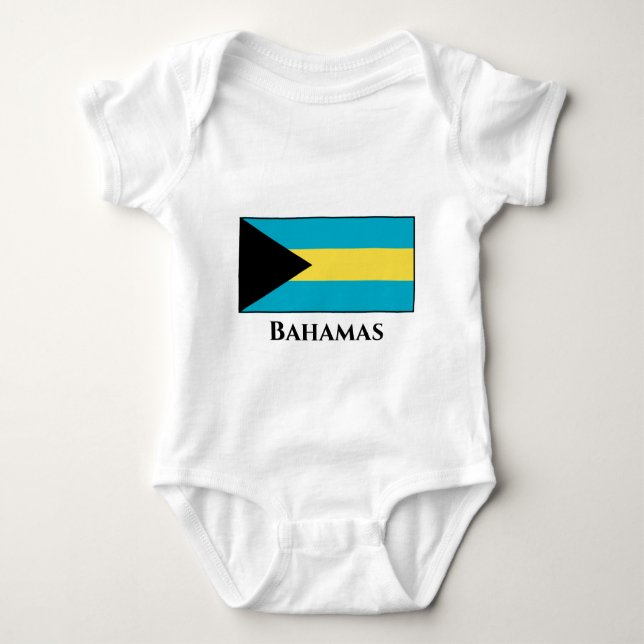 Bahamas Flag Baby Bodysuit (Front)