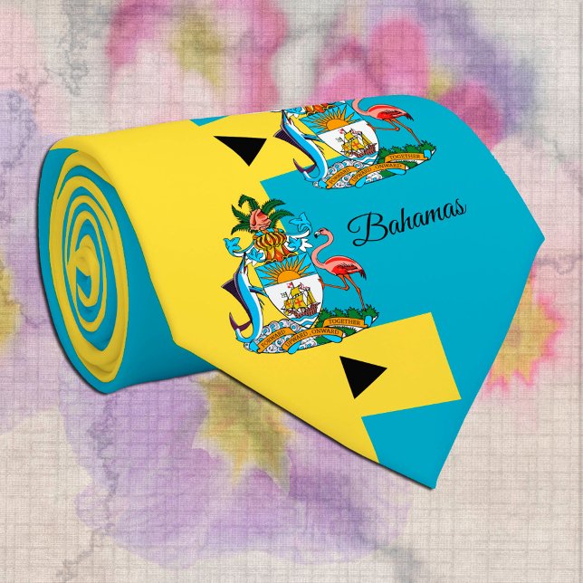 Bahamas Flag & Bahamas business, travel /sports Tie (Creator Uploaded)