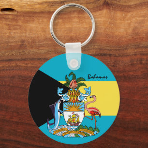Bahamas Flag & Bahamas holiday, patriots /sports Key Ring