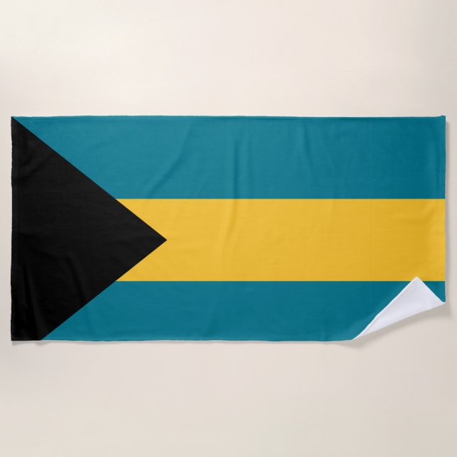 Bahamas flag Beach Towel (Front)