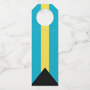 Bahamas flag bottle tag