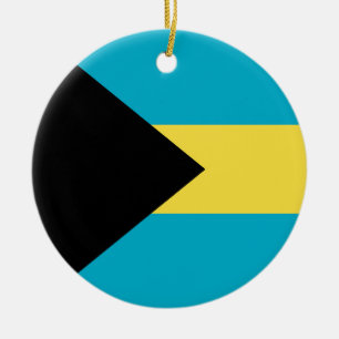 Bahamas flag ceramic tree decoration