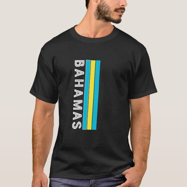 Bahamas Flag Colours T-Shirt (Front)