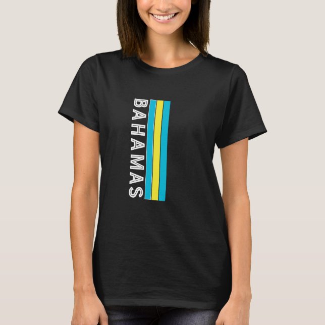 Bahamas Flag Colours T-Shirt (Front)