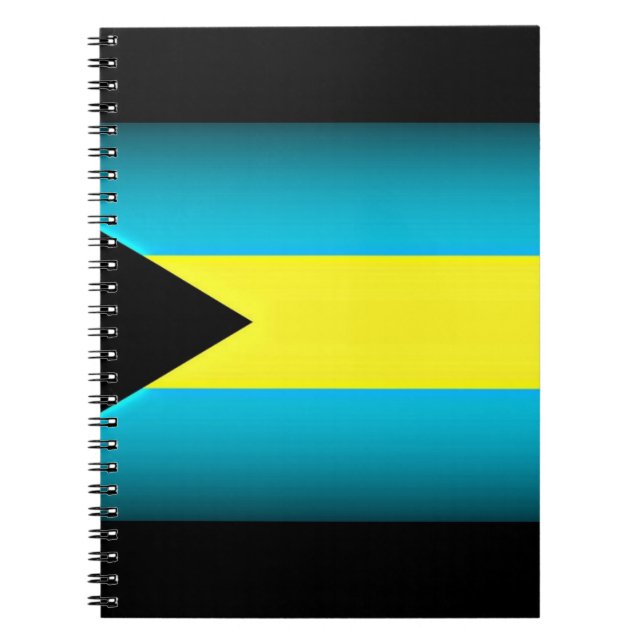 Bahamas Flag Dark Edge Notebook (Front)